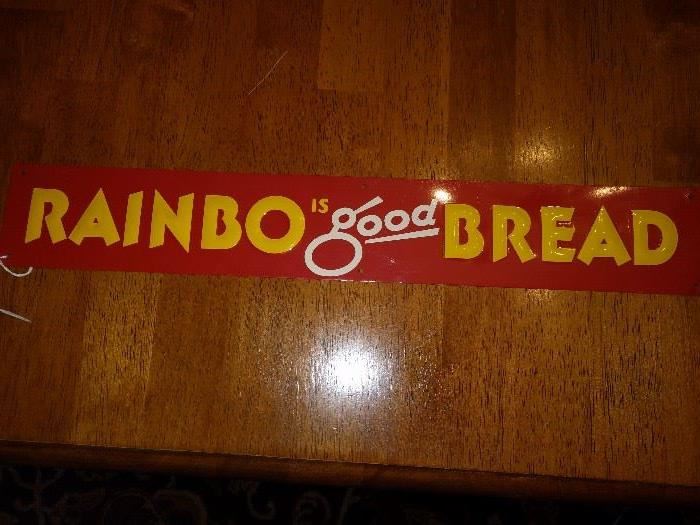 Vintage Rainbo Bread sign