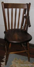Several of these primitive kitchen chairs