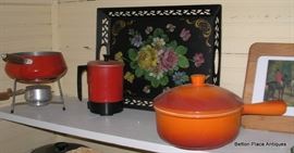 Hand painted tray and more vintage kitchen