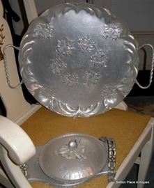 Some great vintage aluminum pieces in this home including Nambe