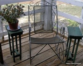 Metal rocker, more primitive stands