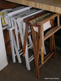 Stacks of small out door stools