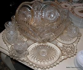 Very large antique Punch Bowl/ 10 cups