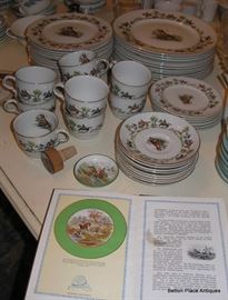 John Maddock England  "Tally Ho" pattern dinnerware