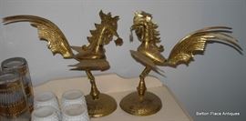 Brass phoenix Birds