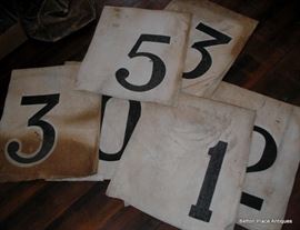 Numbers from Horse racing ....great for pillows if cleaned...