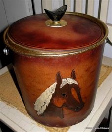 Leather Carved Vintage #Ice bucket