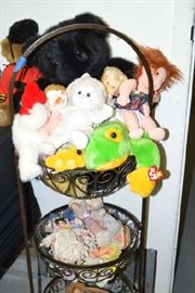 Ty Beannies of all shapes and sizes and Ty Dolls and Ty Doll Cloths