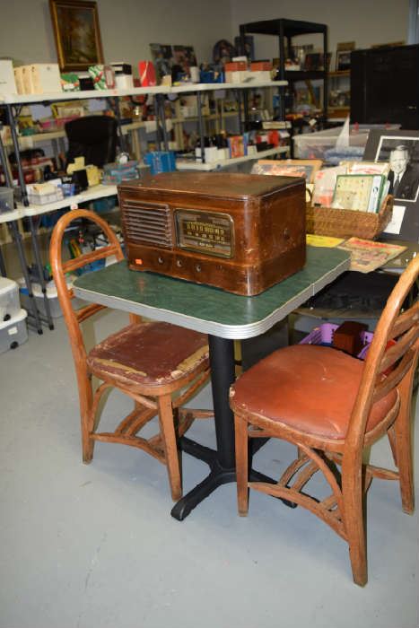 Bistro Chairs, Vintage Radio