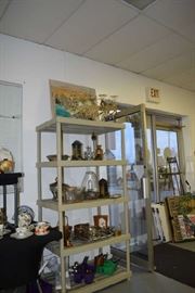 Oil Painting, Christmas Deer Candle Holder, Hurricane Lamps (that light up and spin/rotate)