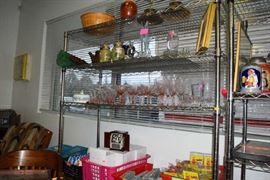 Depression Stemware, Ginger Jars