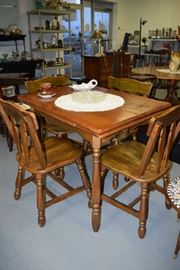 Hard Rock Maple Small harvest Style Table and Chairs