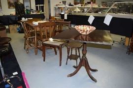 Game Table Mahogany, top folds in half