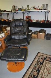 Mid C Chair and Foot Stool