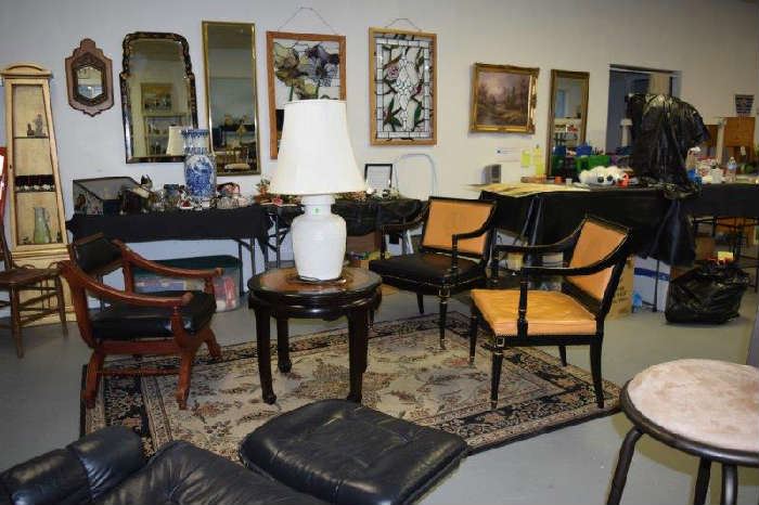 Asian Chairs, Tables, Lamps, Leaded Glass Windows, Mirrors, Asian Mirror