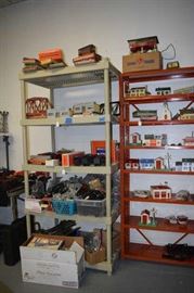 Train parts, train bldgs., Train Track