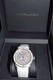 Hamilton White Band Watch