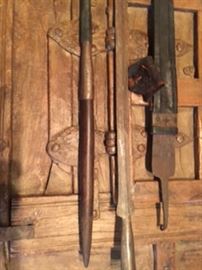 African spear on left