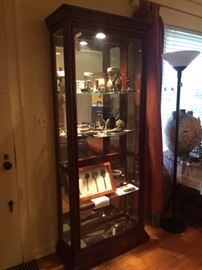 Mahogany/Beveled glass display case