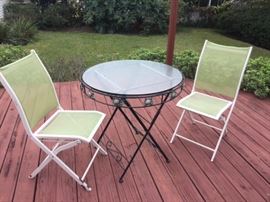 patio bistro metal table