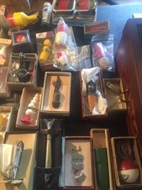 Lures, Bobbins all boxed, many in mint condition