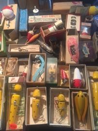 Many wood lures