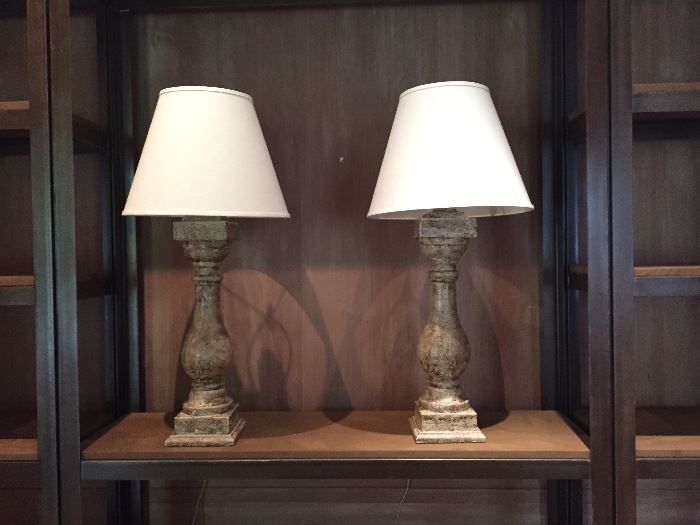 Pair of great lamps - 39"high $240