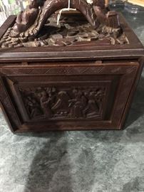 This is a gorgeous Chinese Carved Mahjong Box-Secret panel-all pieces present-Ivory Tiles-19th/early 20th Century.  Appraisal available-$700.00 OBO