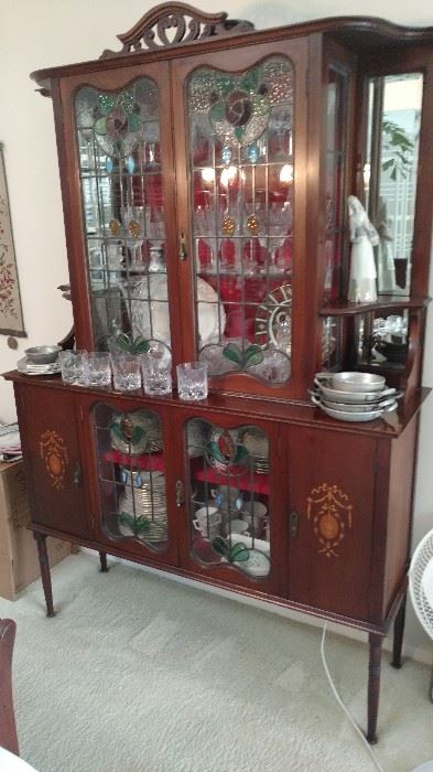 Vintage Stained Glass Curio