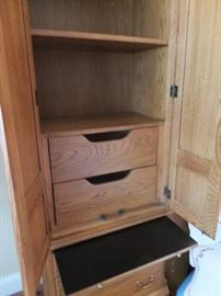 interior of one side cabinet