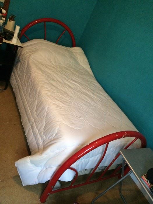 #8 Red twin bed $75 