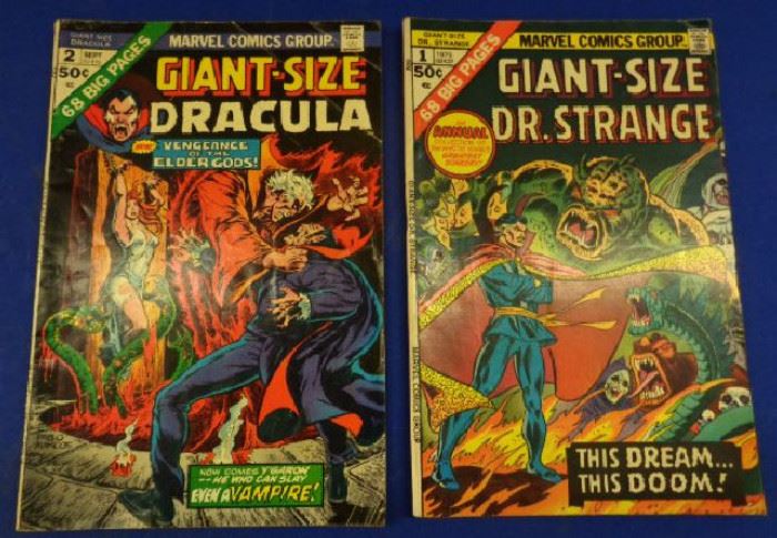 1970s Marvel Comics- "Giant-Size Dracula" Issue #2, "Giant-Size Dr. Strange" Issue #1