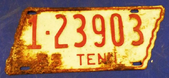 1950s Tennessee License Plate