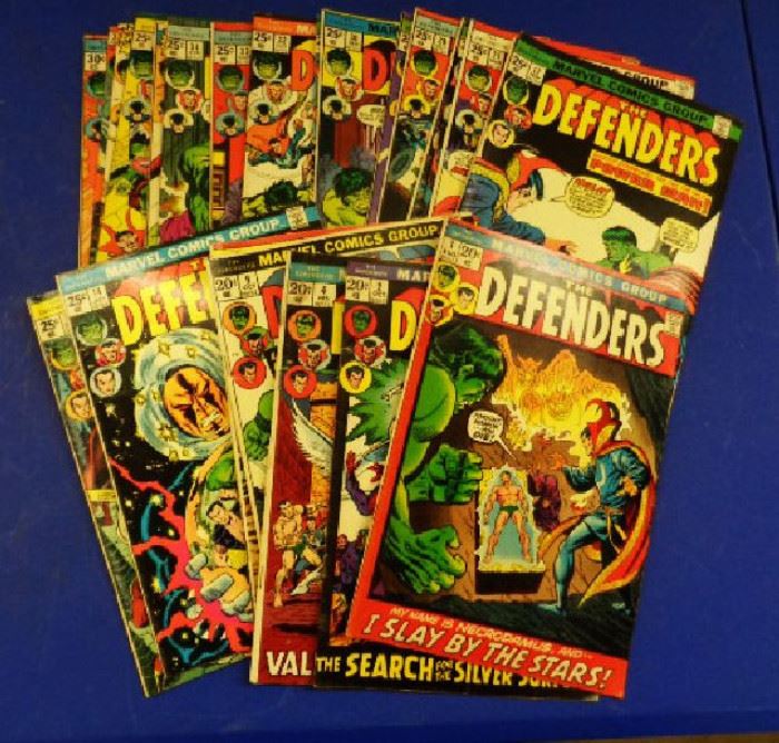 1970s Marvel Comics- "The Defenders" Issues 1,2,4,9,10, 12,14,15,17,19-21, 24, 27-39 (two 35s)