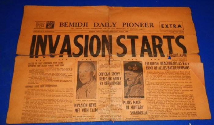 WWII-era Invasion Newpaper