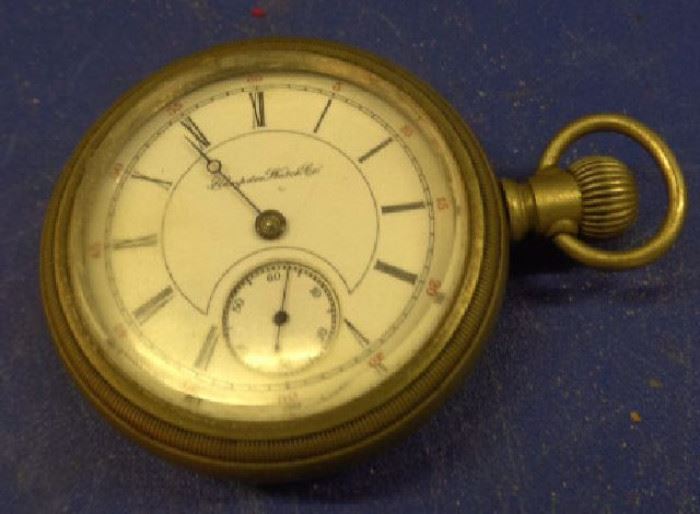 Antique Pocket Watch, Hampden Watch Co. (Canton, OH), Marked "Trademark 7414" "Patent Pinion" # 7500857