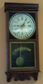 Antique Ingraham Regulator Wall Clock