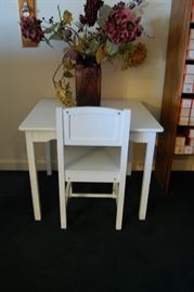 Children's play table and chair (2 chairs available)