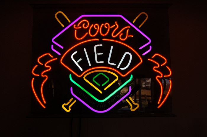 Coors Field neon bar light
