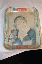 Vintage coke tin tray