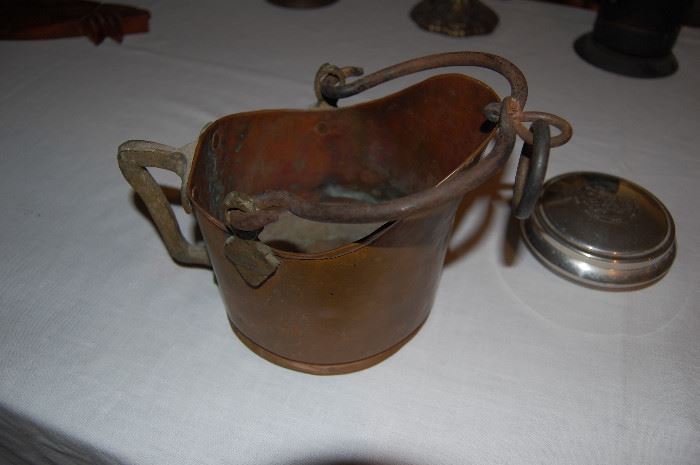 Brass pitcher with handle