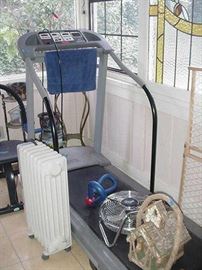 Treadmill; birdhouse, fan, heater