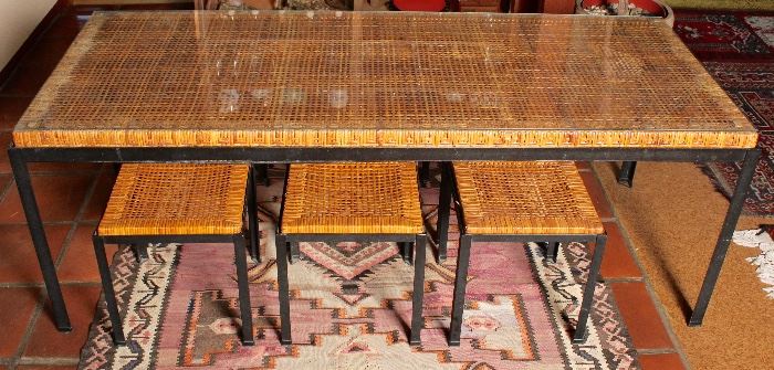 Danny Ho Fong dining table & 6 stools