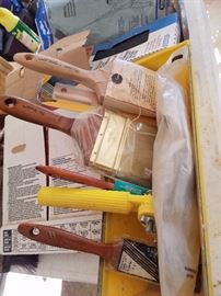paint brushes, some never opened still in original wrapping