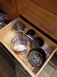 pots and pans, some seldom used