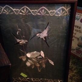Silk with glass for a serving tray