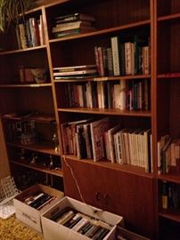 Lots of book shelves. 3 different styles