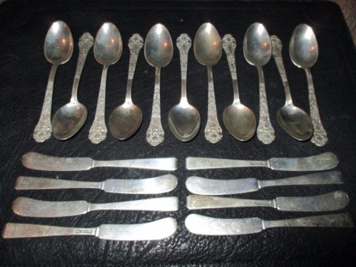SOME OF THE STERLING FLATWARE