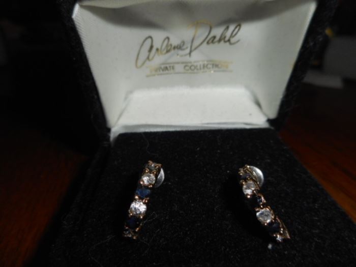 Arlene Dahl Genuine Sapphire earrings 