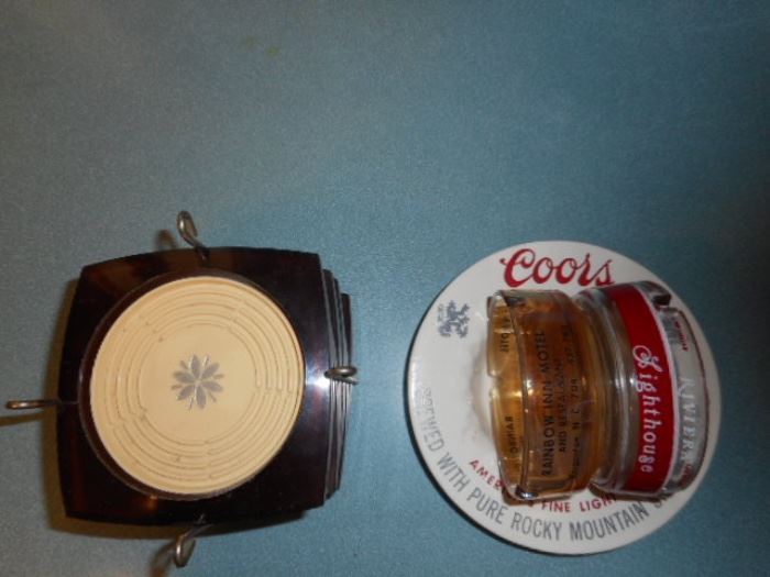 Vintage coastersand ashtrays